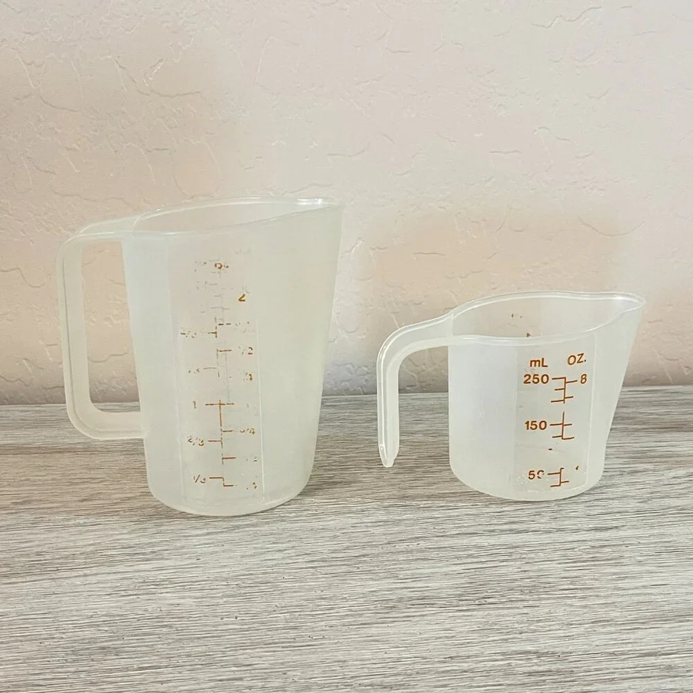 Vintage Tupperware Set 6 Pc Storage Measuring Cups